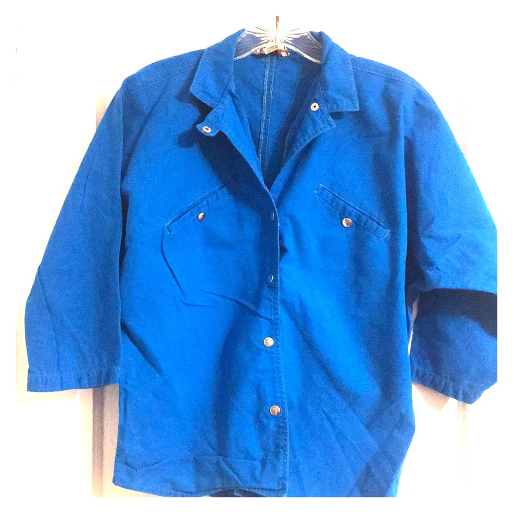 Vintage blue 3/4 sleeve jacket